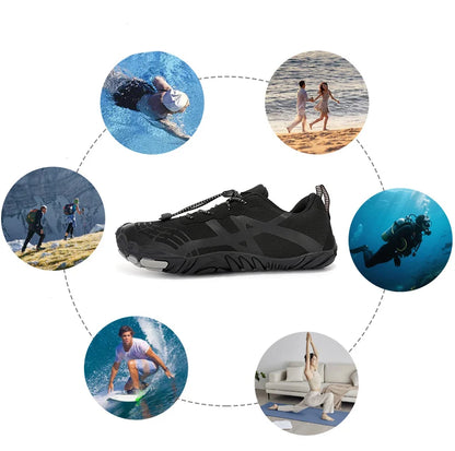 Couple Outdoor Sports Aqua Shoes, Barefoot Shoes, Quick-Dry Beach Swimming Fitness Wading Hiking Cycling Water Sneakers Shoes