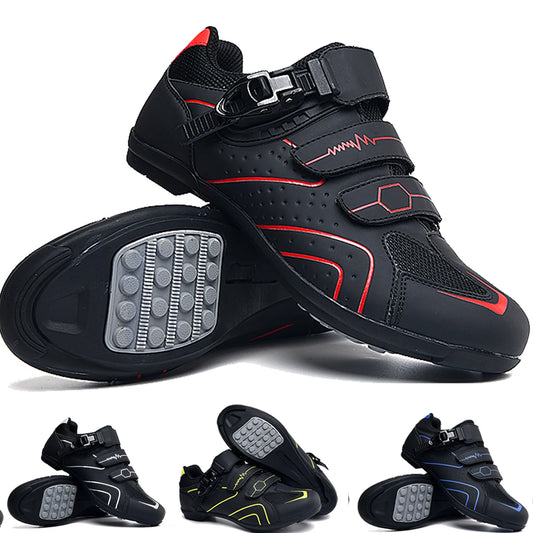 New Men's Cycling Sneakers with Cleats Speed Cycling Shoes for Women, Rubber-Soled Cycling Shoes