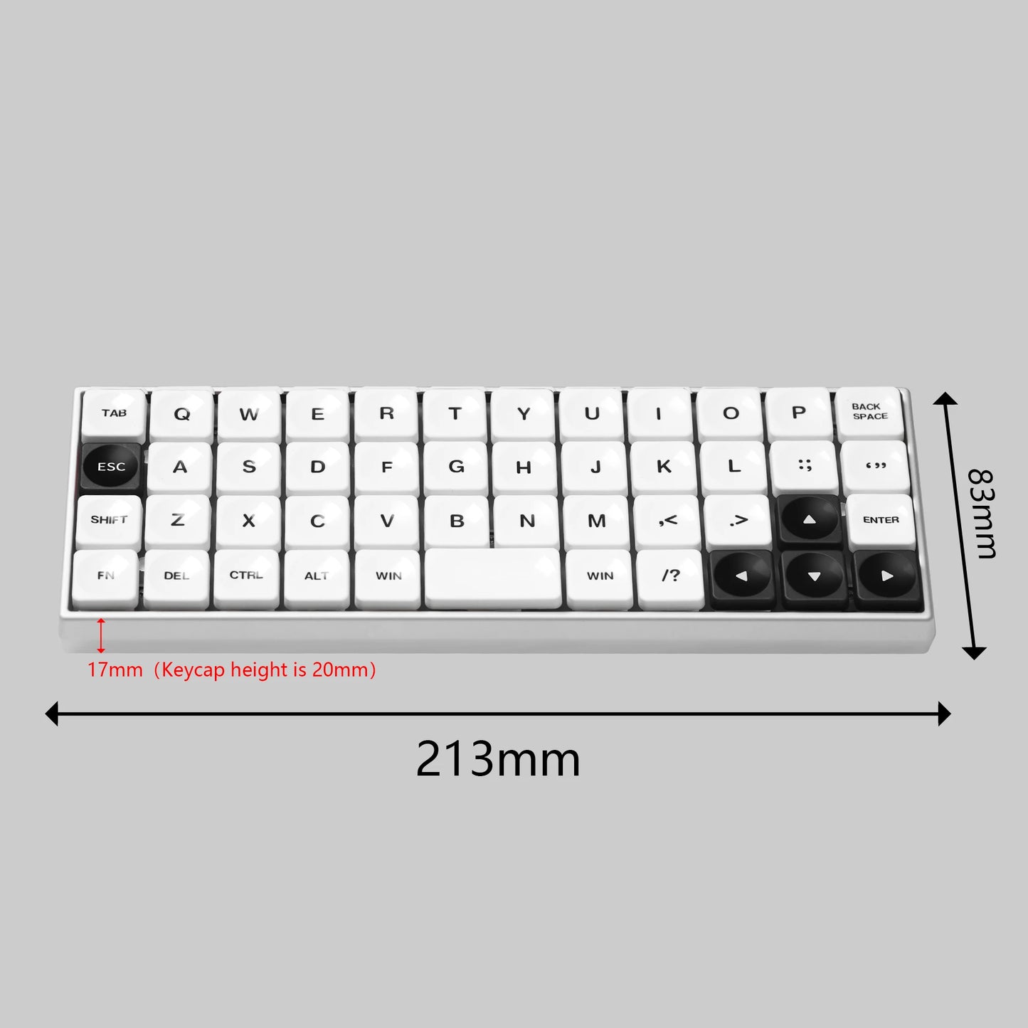 Chosfox GEONIX48 Rev.2 Low Profile Keyboard Single/Three Mode Portable Mechanical Keyboard Kit For LOW MX Switch Support QMK/VIA