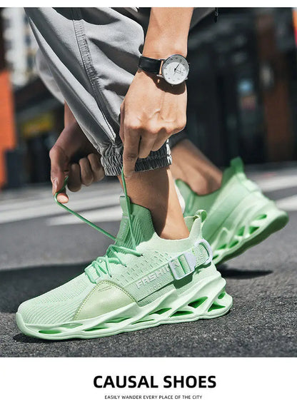 Hot Sale Fashion Purple Casual Sneakers Women Men Blade Running Shoes Big Size 48 Light Breathable Sports Shoes Men Mesh Sneakers