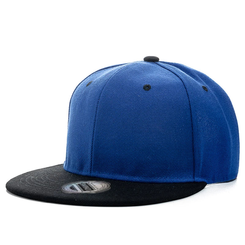 Cap Plain Snapback-kasket til voksne – Hip Hop-baseballkasket til mænd og kvinder – udendørs fritidskasket