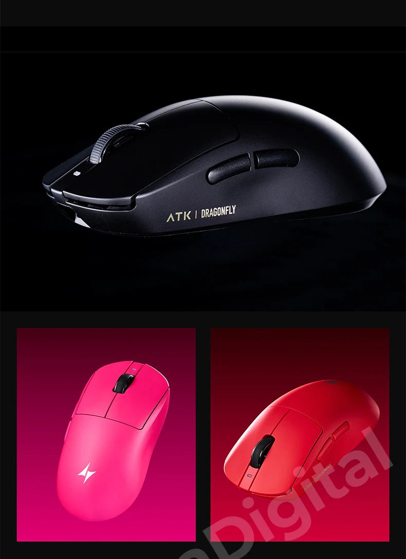 ATK Dragonfly A9 Ultimate Wireless Gaming Mouse A9 Air PAW3950 Ultra Lightweight Ergonomic E-sports Gamer FPS Mice CSGO A9 Ultra