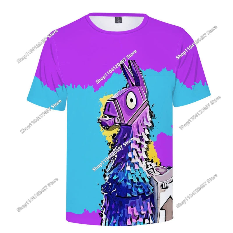 Halloween Peely 3D T-shirt Boys Girls Christmas Fortnite Tees Battle Royale Streetwear Kids Victory Game Men T Shirt Clothes
