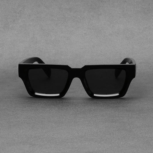 Ruiao 2026 fashion black small rectangular thick frame sunglasses for men and women rectangular summer wear shades