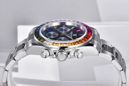 Vyriškas laikrodis „PAGANI DESIGN“ – modelis su spalvotais ciferblatais, prabangus kvarcinis rankinis laikrodis, chronografas su mechanizmu
