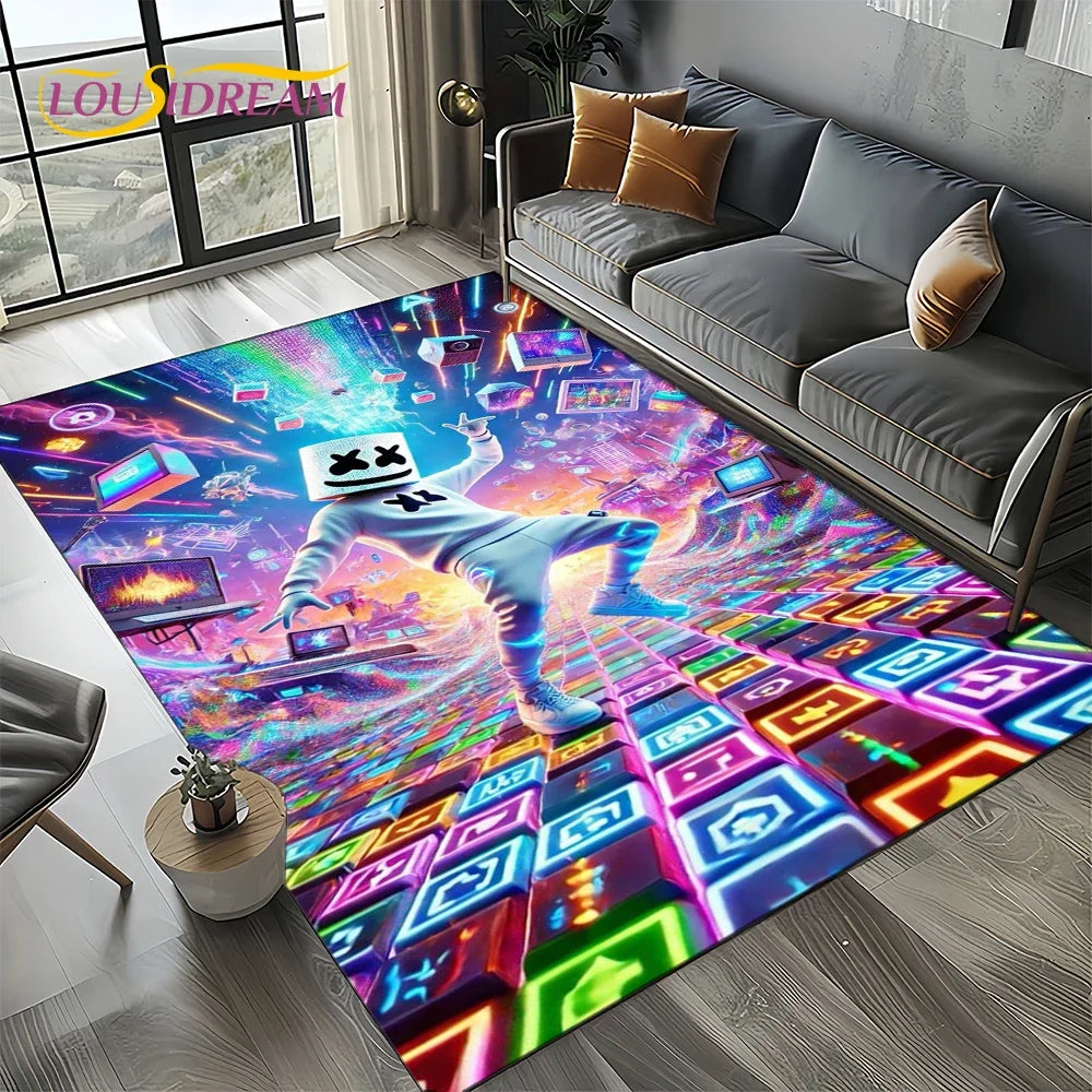 2025 New Style Fortnite-e Cartoon Rug Carpet for Living Room Bedroom Decor, Floor Mat Non-slip Decoration for Sofa Doormat Kids