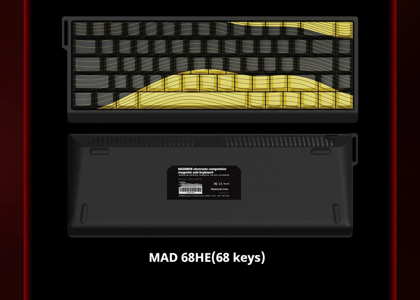 FGG MAD60 Gaming RGB Magnetic Axis Keyboard Game Dedicated Full Key Hot Swap Quick Response Entry Level Custom Gaming Keyboard