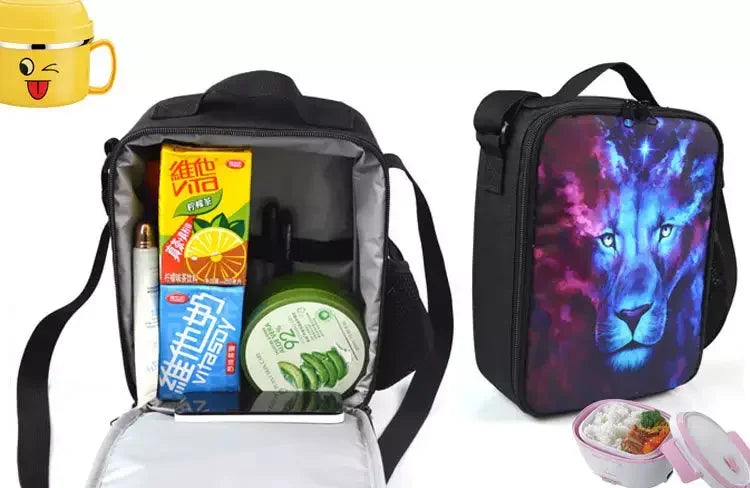 Isolierte F-FortniteS Hot-Game-Tasche für Kinder mit großem Fassungsvermögen – wiederverwendbare Thermo-Kühltasche/Lunchbox für Jungen, Mädchen, Schüler, Outdoor und Picknick