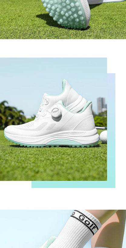 Scarpe da golf da donna PGM estive traspiranti con lacci a rotella, rialzate, antiscivolo, sneakers sportive outdoor coreane XZ417