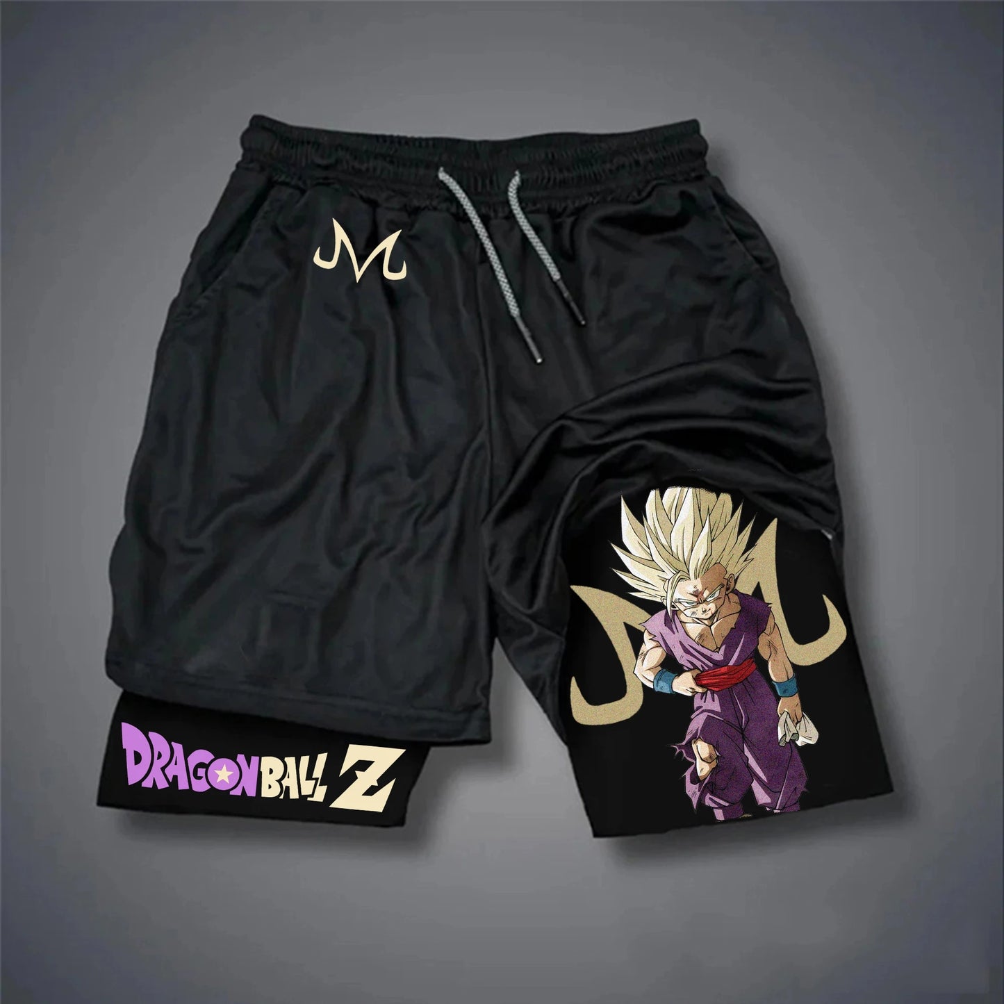 The Latest Dragon Ball GOKU Vegeta Anime Peripheral Double-layer Shorts American Men's Comfortable Sports Five-point Pants