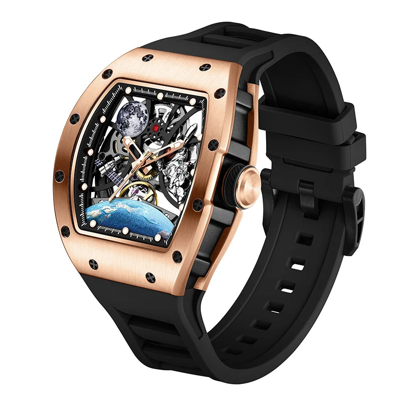 Automatic Mechanical Skeleton Watch Sports Premium Custom Logo Hollow Out Wristwatch for Active Lifestyle