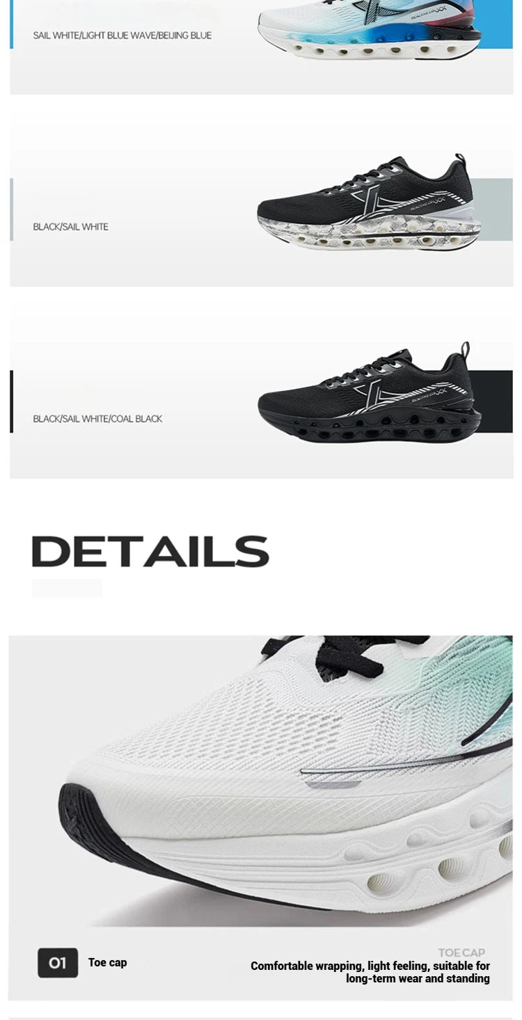 Xtep Reactive Coil 11.0 Running Shoes For Men  Summer Sports Shoes Shock Absorption Rebound Soft Sneakers 976219110026