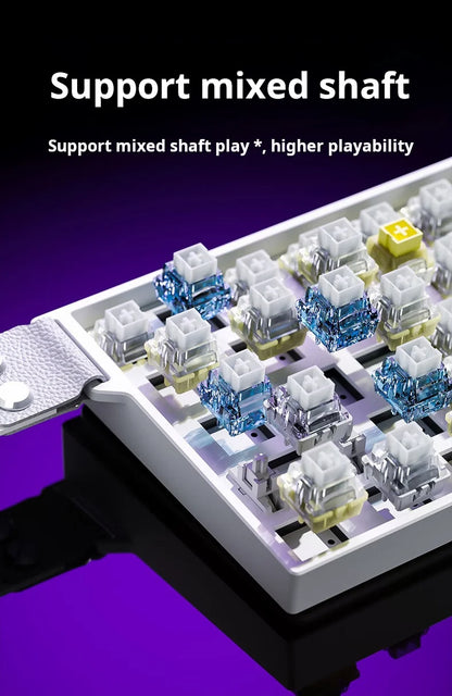 AULA MINI60 HE Tri-Mode Wireless Mechanical Keyboard Magnetic Switch 8000Hz Polling Rate RGB Backlit FPS Esports Gamer Keyboard