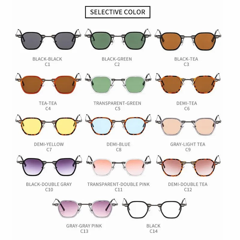 2025 Small Square Sunglasses Riding Driving Sun Glasses Women Men Brand Designer Metal Frame Eyewear Shades Oculos De Sol UV400