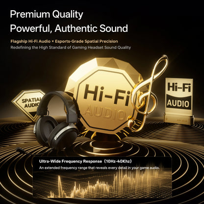 ATK Neptune N9 eSports Gaming Wireless Headset Four Modes Head Mounted Noise Cancelling Microphone Low Latency Gaming Headphones