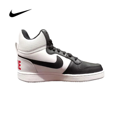 NIKE Unisex White High-Top Court Borough Mid Sneakers for Fall Winter Training & Casual Wear (844906-100)