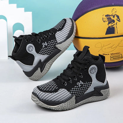 Große High-Top-Sportschuhe für Herren, lässig, atmungsaktiv und bequem, mit dicker Sohle – Basketballschuhe und Laufschuhe