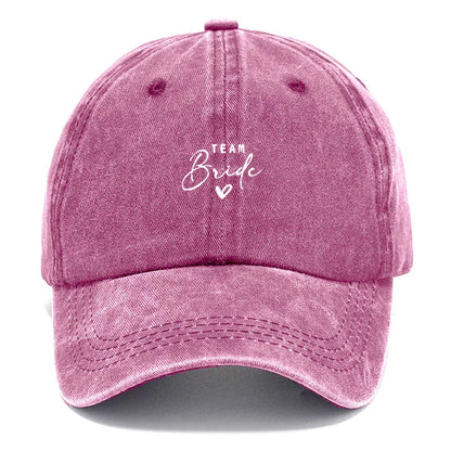 Washed Cotton Baseball Cap Adjustable Distressed Trucker Hat for Women Team Bride Party Caps Customize Bridal Wedding Vintage