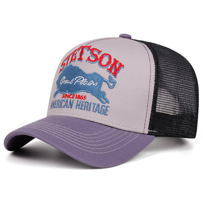2025 Personalized New Truck Hat STATION Blue Bull Mesh Hat Men's Street HipHop Hat Women's Daily Commuting Sunshade Baseball Hat