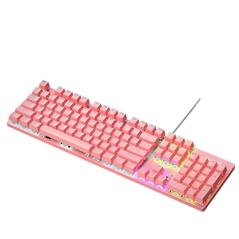 Wired Mechanical keyboard Gamer USB Keyboards gaming Backlit Musical 100% Computer 104 keys keyborad Ergonomic Pc key board