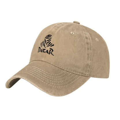 Cappellini da baseball vintage da rally fuoristrada D-Dakares, stile unisex, effetto consumato, lavati, cappellini da sole da viaggio, morbidi e non strutturati