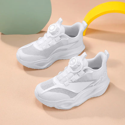 Kinder-Sneaker, modisch, mit dicker, weicher Sohle, Dämpfung, elastisch, lässig und bequem – neue leichte Mesh-Tennisschuhe und Jogging-Schuhe