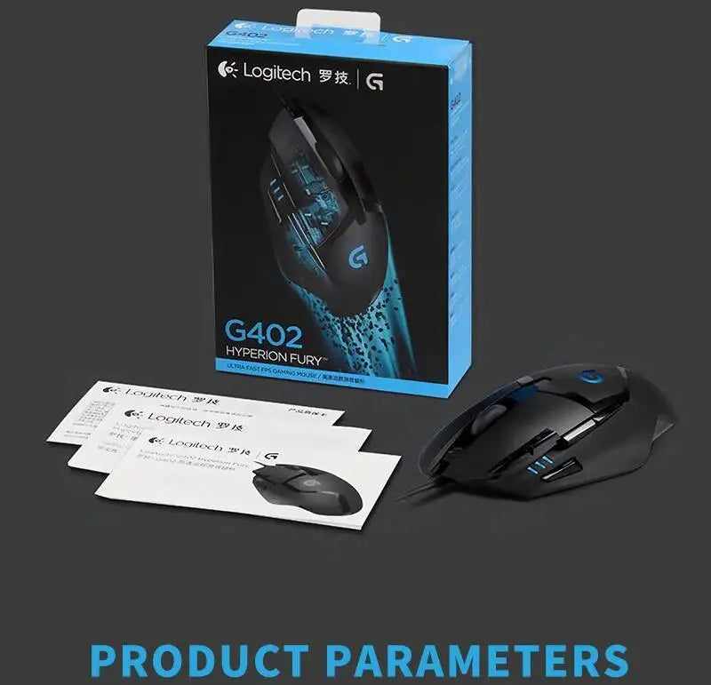 Logitech G402 Gaming Mouse Fusion Engine Tech 4 DPI Settings 32-Bit Processor Anti-Slip for Professional Competitive Gaming