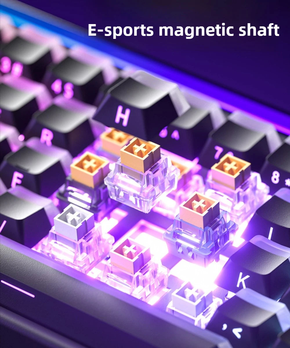Magnetic Keyboard mechanical Aula Hero68he wired  RGB65% teclados gamer Hot-Swap pc 8000 Hz Polling Rate white clavier mecanique