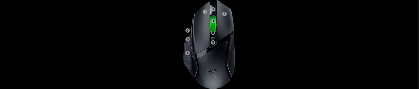 Original Razer Basilisk V3 X HyperSpeed Wireless Gaming Mouse 18K Optical Sensor Chroma RGB  2.4 GHz & BluetoothWireless Mice