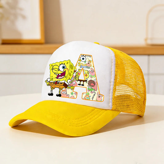 SpongeBob SquarePanted Baseball Cap Kids Adults Letter Print Sun Hats Anime Cartoon Adjustable Peaked Caps Summer Casual Hat New