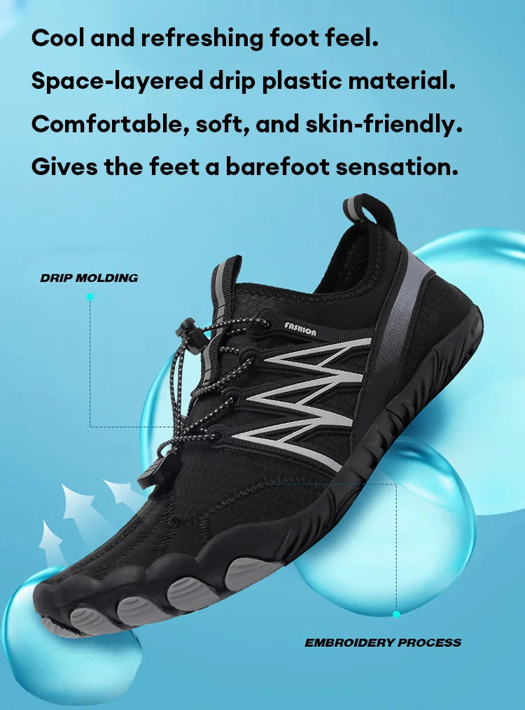 Outdoor Lightweight Men's Training Running Barefoot Shoes, Quick-Dry Swimming Water Shoes, Sport Gym Fitness Jogging Sneakers