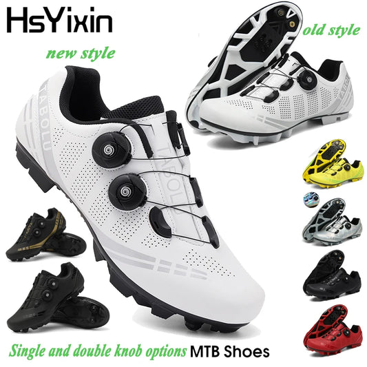 MTB Cycling Shoes Breathable Men’s and Women’s Off-Road Mountain Bike Cycling Shoes Self-Locking Speed Mountain Bike Pedal Shoes