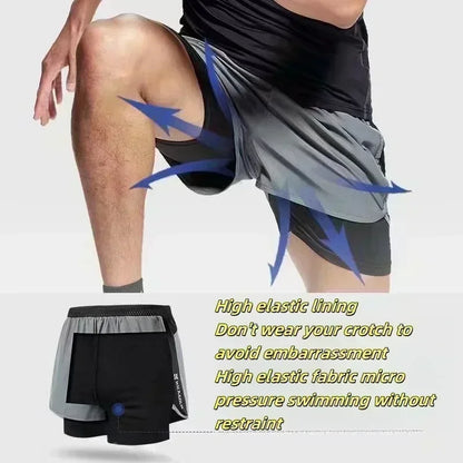 2025 Dragon Ball Majin Buu Anime Men Shorts Streetwear Summer Workout Pants Sportswear Fitness Double-layer Quick Dry Beach Pant
