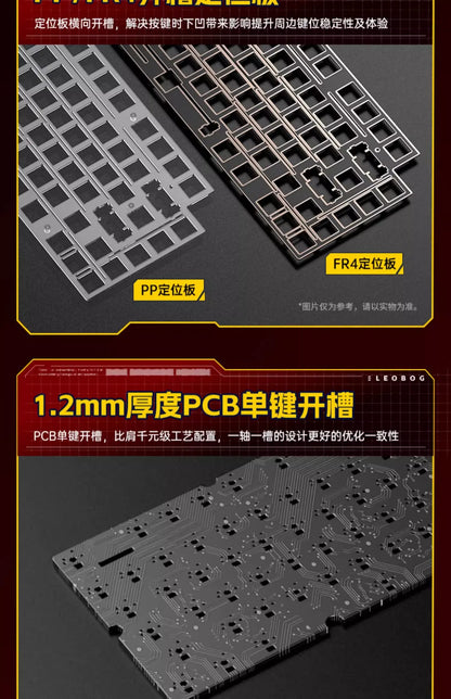 Leobog Hi75C Hi75 Hi75C Pro Aluminum Wireless Custom Mechanical Keyboard Kit Gaming Bluetooth 2.4G Wired Hotswap Gamer Keyboard