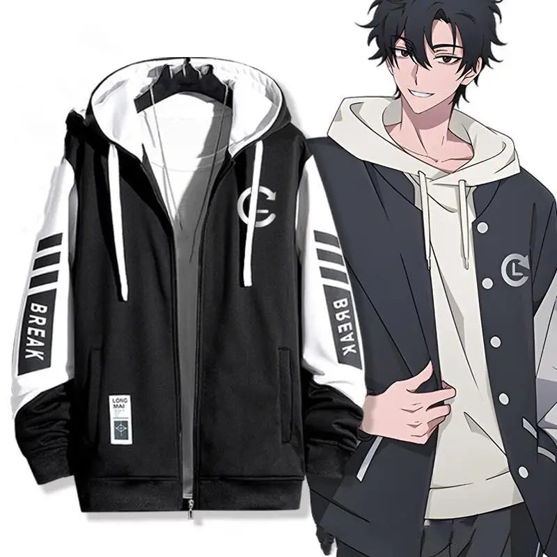 Anime Link Click Charles Lucas Same Coat Hoodies Cosplay Costume Sweatshirts Man Hoodie Women Man Clothing Men's Sweatshirts