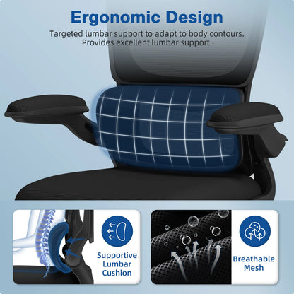 Daccormax office chair ergonomic, Desk chair, 150kg capacity, adjustable headrest and armrests, Computer chair with lumbar support