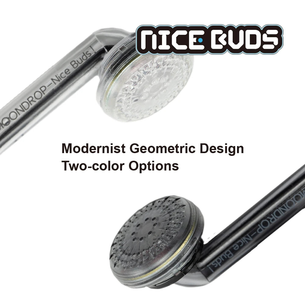 MOONDROP NICE BUDS Earphone 15.4mm Large Dynamic Driver Flat-headed Earbuds
