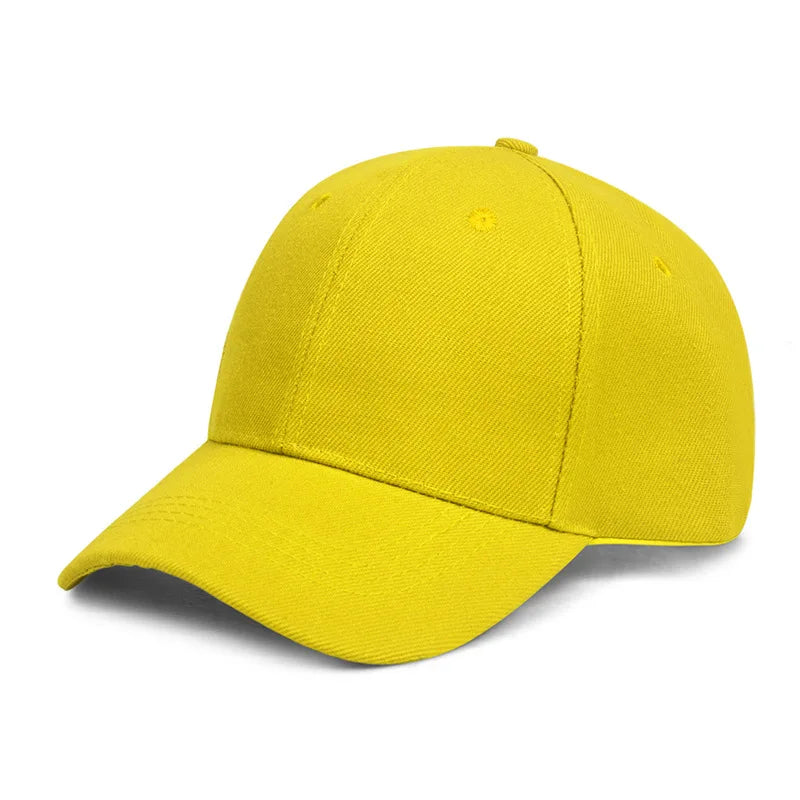Solid Baseball Cap Cheap Women Men Summer Autumn Spring Sun Visor Hats Yellow Caps