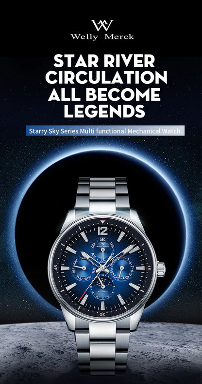WM Watch Automatic Mechanical Watches Waterproof Multifunctional Business Men's Watches Watch WM160M