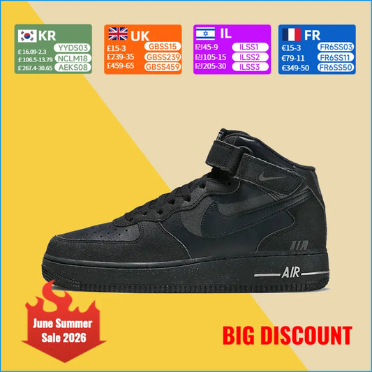 Unisex tenisky Nike Air Force 1 Mid – podpora kotníku, klasické odpružené pohodlí a odolnost pro celodenní nošení DQ7666-001