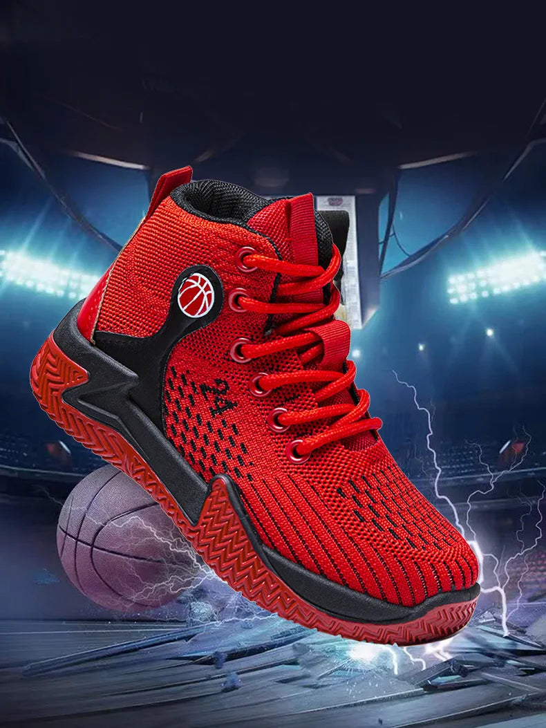 Große High-Top-Sportschuhe für Herren, lässig, atmungsaktiv und bequem, mit dicker Sohle – Basketballschuhe und Laufschuhe