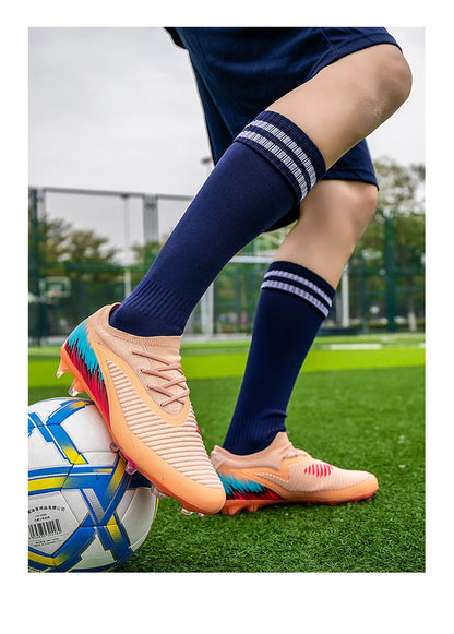 Nuove scarpe da calcio da uomo per partita e allenamento, tacchetti antiscivolo con tacchetti lunghi FG, ultraleggere da outdoor, sneaker, dropshipping