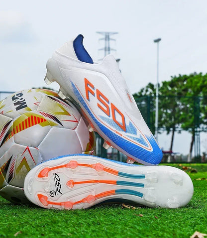 New Men Soccer Shoes Hot-selling Grass Cleats High-quality Match Outdoor Football Boots Non-Slip Boys Sneakers High-top Light