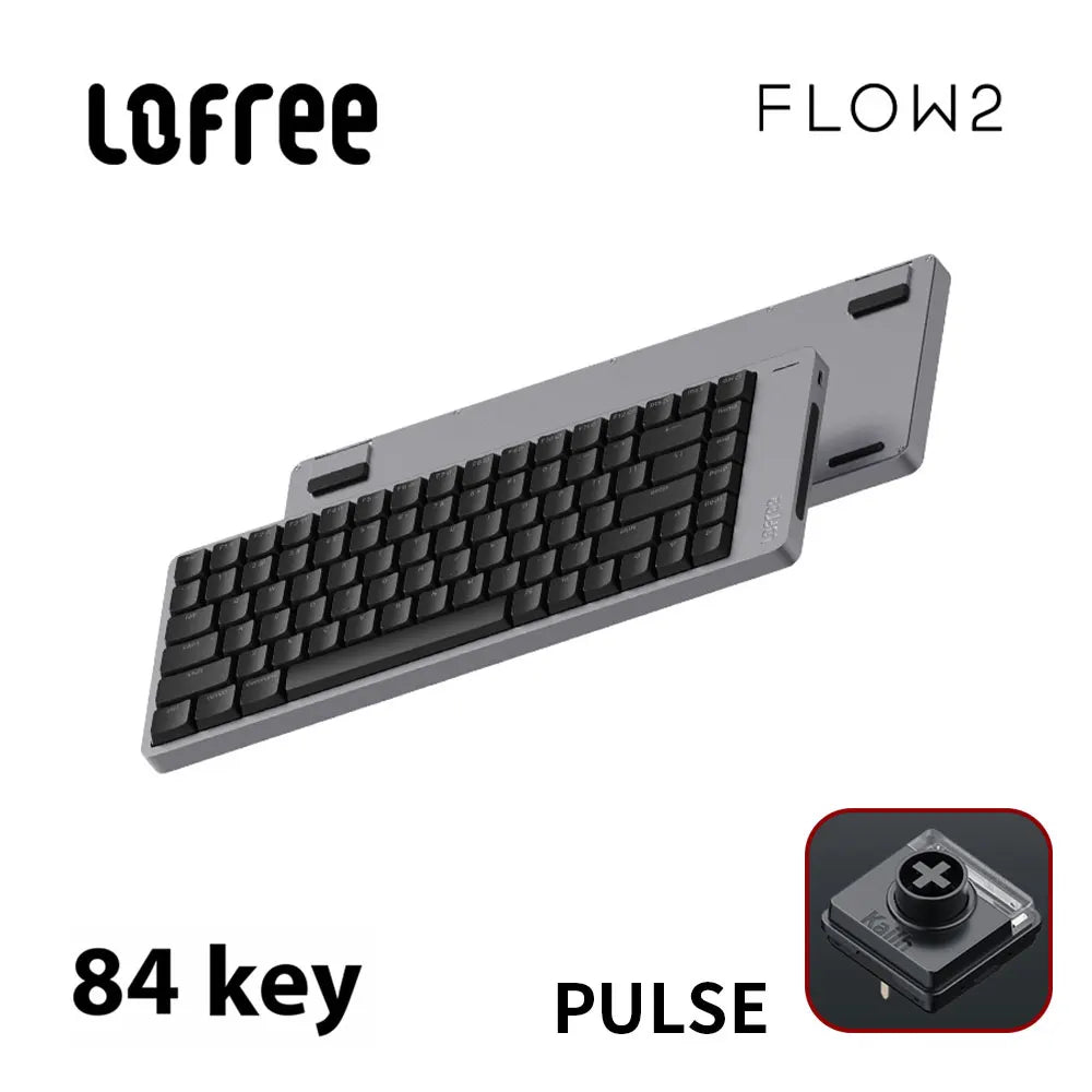 Lofree FLOW2 Mechanical Keyboard Business Office Wireless Bluetooth Wired Quiet & Gentle Sound Compatible Mute Aluminum Lump