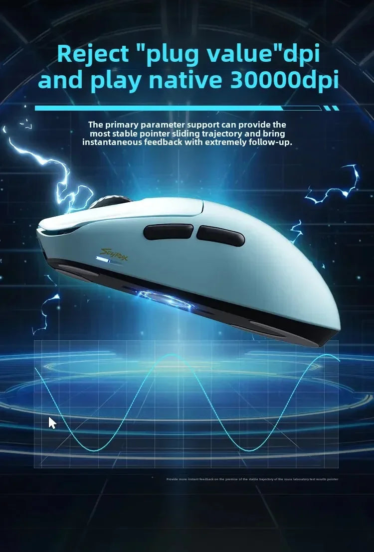 SCYROX V6 non-porous wireless mouse esports 40g 750IPS with 8k receiver fast response pixart 3950 high quality 8KHz web driver