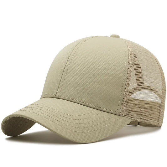 Unisex Quick Dry Big Head Mesh Baseball Cap Adjustable plus Size Summer Snapback Hat Comfortable Breathable 56-65cm