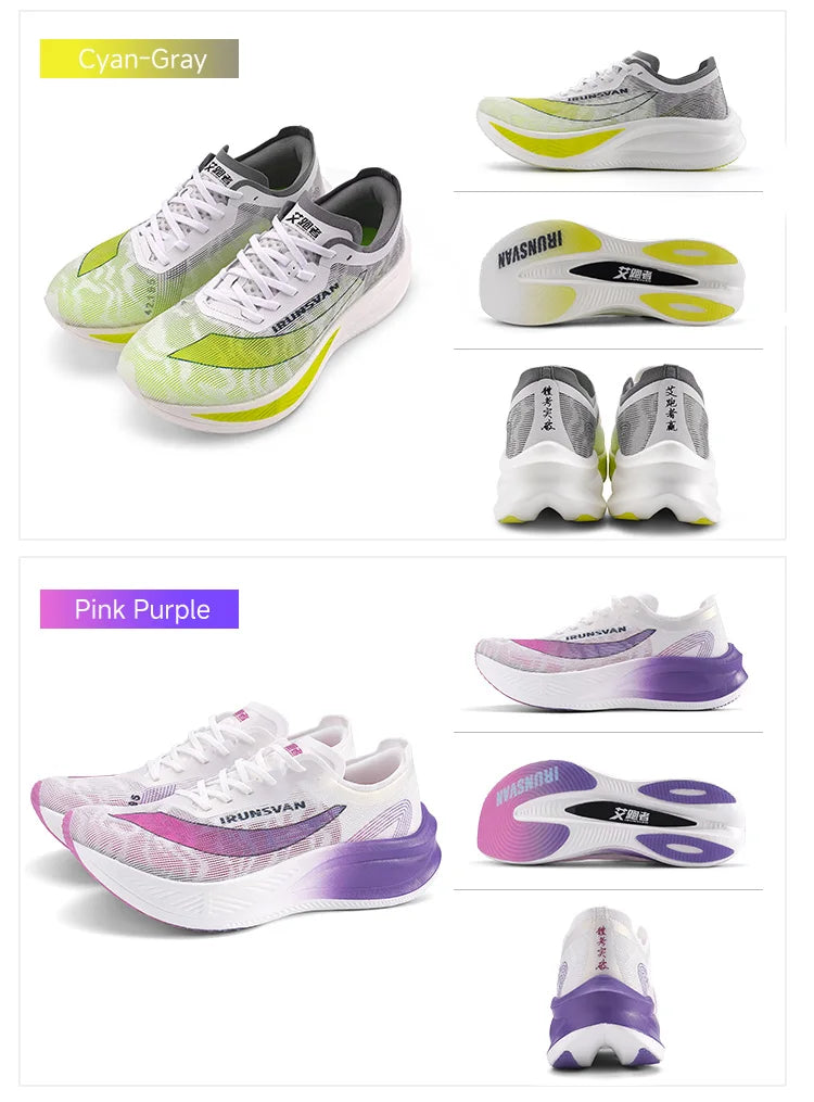 IRUNSVAN  Lightweight Marathon Sneakers Men Running Shoes Breathable Sports Shoes Casual Comfortable Athletic Training Unisex