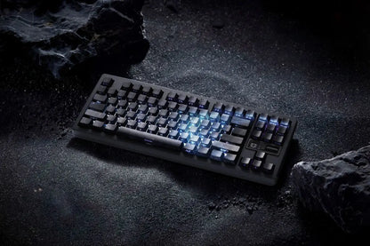 Purple Galaxy Gradient Side Carving Transparent Cherry Keycap PBT 135 Key Compatible with 60/64/84/98/108 Mechanical Keyboard