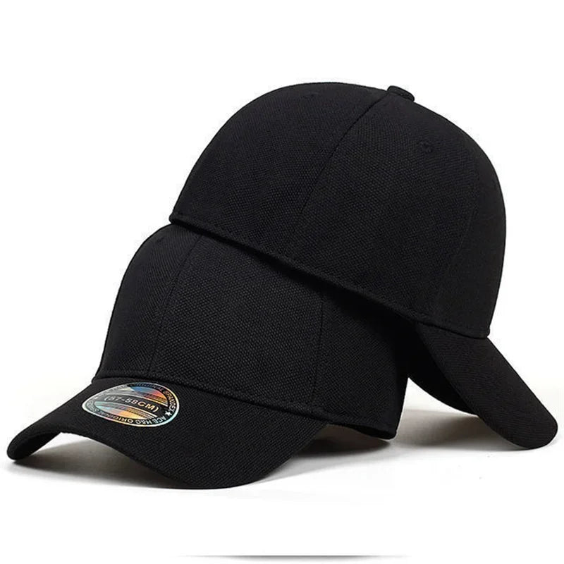 High Quality Baseball Cap Man Fitted Closed Full Cap Mesh Cap Outdoor Breathable Sports Cotton Sun Male Trucker Hat Gorras Hombre