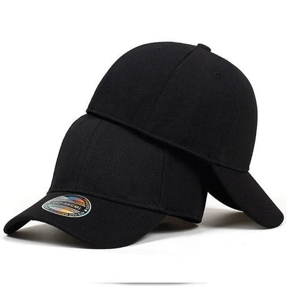 High Quality Baseball Cap Man Fitted Closed Full Cap Mesh Cap Outdoor Breathable Sports Cotton Sun Male Trucker Hat Gorras Hombre